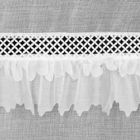ZÁCLONA NA KRÚŽKOCH KIARA 140X250 CM BIELA