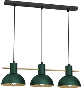 Luster na lanku ESTATE MINI 3xE27/15W/230V zelená