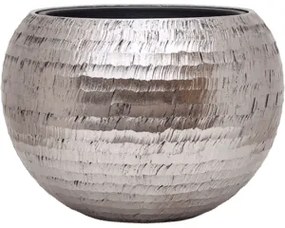 Kvetináč Opus hammered globe strieborný (s vnútrom) 60x43 cm