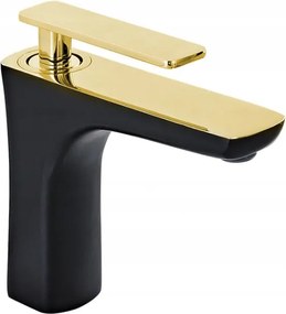 Mexen Indus umývadlová batéria, čierna-zlatá, 744600-75