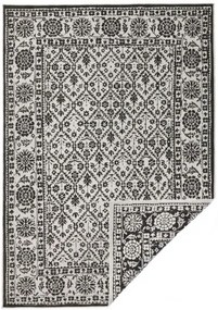 NORTHRUGS - Hanse Home koberce Kusový koberec Twin-Wendeteppiche 103113 schwarz creme – na von aj na doma - 80x150 cm