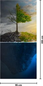 Fototapeta na dvere - Znázornenie dvoch strán (95x205cm)