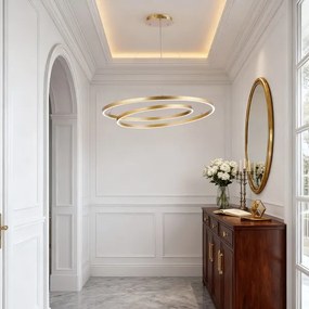 Brilagi-LED stmievateľný luster na lankách TWISTER LED/105W/230V pr. 100 cm zlatý + DO