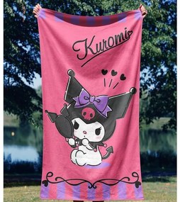 Carbotex Bavlnená froté osuška 70x140 cm - Kuromi Roztomilá Rebelka