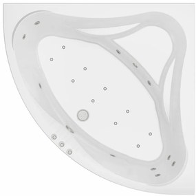 Vaňa s hydromasážou Samar 140/140 systém W10+P10 pneumatické ovládanie