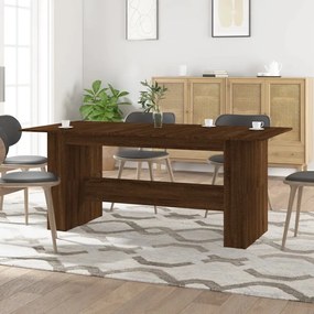 Jedálenský stôl hnedý dub 180x90x76 cm kompozitné drevo 838194