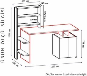 Pracovný stôl Melis White and Anthracite