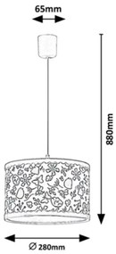 Rabalux - Detský luster na lanku 1xE27/40W/230V ružová