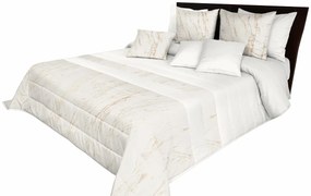 Dekorstudio Prešívaný prehoz na posteľ s mramorovým vzorom NMO-055 v krémovej farbe Rozmer prehozu (šírka x dĺžka): 220x240cm
