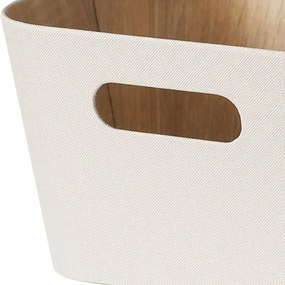 Kitchisimo Set 2 úložných košíkov 27 × 27 × 16 cm, krémová, M