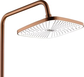 Rea Storm, vaňová/sprchová súprava s dažďovou hlavovou sprchou a ručnou sprchovou hlavicou, medená matná, REA-P3000