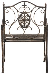 Kovová stolička Punjab s područkami (SET 2 ks) - Bronzová