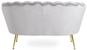 Vintino zamatová sedačka ZORAYA sivá