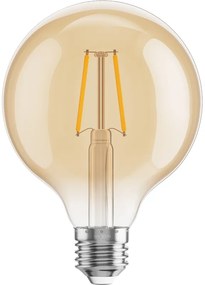 Mexen Vintis, LED žiarovka E27, G95, 2W, Teplá - 2200K, 180 lm, jantárová - L157-E27-0222-50