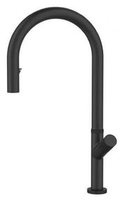 ALVEUS 1150908 - Drezová batéria s vyťahovacou sprškou SWAN 44,9 cm čierna