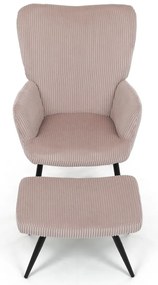 Relaxačné kreslo s podnožkou L7285 PINK6, ružové