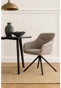 Noela Otočná jedálenská stolička látková LOREN sivá