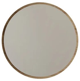 Nástenné zrkadlo AYNA pr. 60 cm hnedá