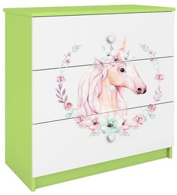 Detská komoda Babydreams zelená – Kôň