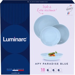 Luminarc 18-dielna jedálenská súprava Apy Paradise Blue