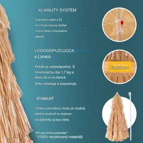 InternetovaZahrada Slnečník Hawaii Ø160 cm - prírodný
