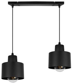 Závesné svietidlo Panta, 2x čierne kovové tienidlo