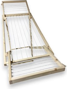 Drevený sušiak na bielizeň skladací – voľne stojací, veľký, svetlý