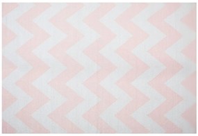 Vonkajší koberec 160 x 230 cm ružová/biela KONARLI Beliani