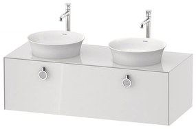 DURAVIT White Tulip závesná skrinka pod dve umývadlá na dosku, 1 zásuvka, 1300 x 550 x 408 mm, biela vysoký lesk, WT4983B8585