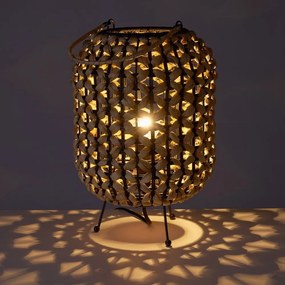 Čierna prírodná stolová lampa (výška 30 cm) – Casa Selección