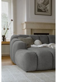 Sivá rohová pohovka (ľavý roh/s leňoškou) Shell – Miuform