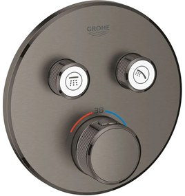 GROHE Grohtherm SmartControl termostatická batéria pod omietku, pre 2 výstupy, kartáčovaný tmavý grafit, 29119AL0