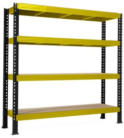 Trestles Nekonečný priemyselný regál 1800x2000x600, 4 police Farba: žltá a čierna