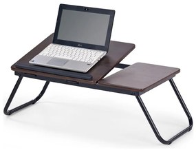 Stolík do postele 23x60 cm čierna/hnedá