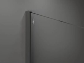 Mexen Kioto, sprchová zástena Walk-In 100 x 200 cm, 8mm číre sklo biely vzor, grafitový profil, 800-100-101-95-85