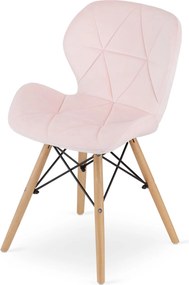 Ružová stolička LAGO VELVET
