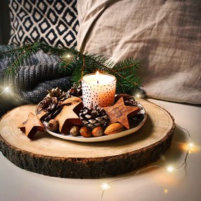 Solight Vianočná reťaz medená, 50x mini LED, 5m, 3 x AA, časovač, teplé svetlo, 1V56-WW