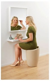 Béžový kôš na bielizeň a taburetka v jednom Wenko Linen Look