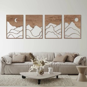 DUBLEZ | Viacdielna drevená dekorácia - Nočná obloha