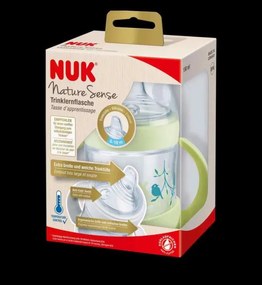 NUK Dojčenská fľaša na učenie NUK Nature Sense s kontrolou teploty 150 ml zelená