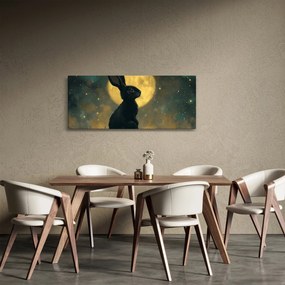 Obraz - Zajac s mesiacom (120x50 cm)