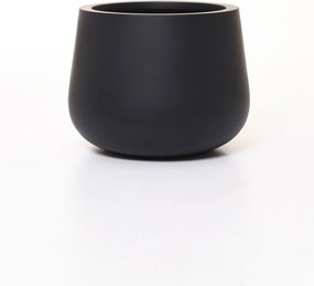 Kvetináč GIRAR, sklolaminát, výška 27 cm, antracit