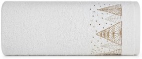 Bavlnený uterák biely so zlatou vianočnou vyšívkou Šírka: 50 cm | Dĺžka: 90 cm