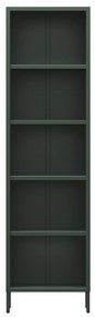 Knižnica do obývačky MARIO, 500 x 1800 x 350 mm, Modern: fľaškovo zelená farba