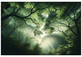 Tapeta zelený lesný raj