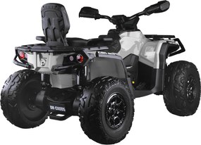 JOKOMISIADA Detská štvorkolka na akumulátor pre 2 osoby CAN-AM OUTLANDER 4x4 s LED panelom sivá PA0326