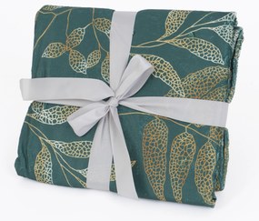 Deka mikroplyš Digital 150 × 200 cm – Gabriela tmavo zelená