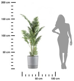 PLASTOVÝ KVETINÁČ AZALEA 35X37 CM IMITÁCIA BETÓNU SIVÁ