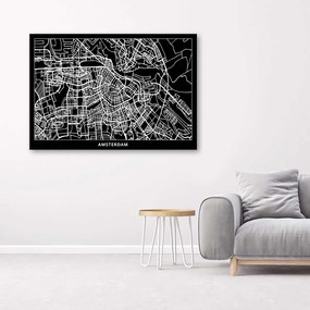 Gario Obraz na plátne Plán mesta Amsterdam Rozmery: 60 x 40 cm