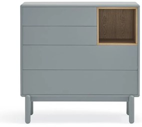 Modrá/sivá nízka komoda 90x90 cm Corvo – Teulat
